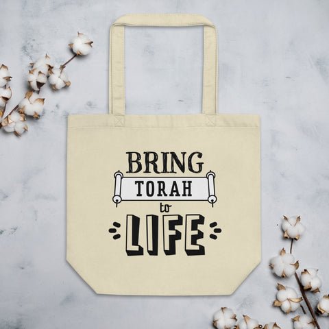 Bring Torah to Life Cream Eco Tote Bag