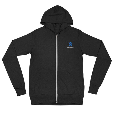 Aleph Beta Logo Unisex zip hoodie